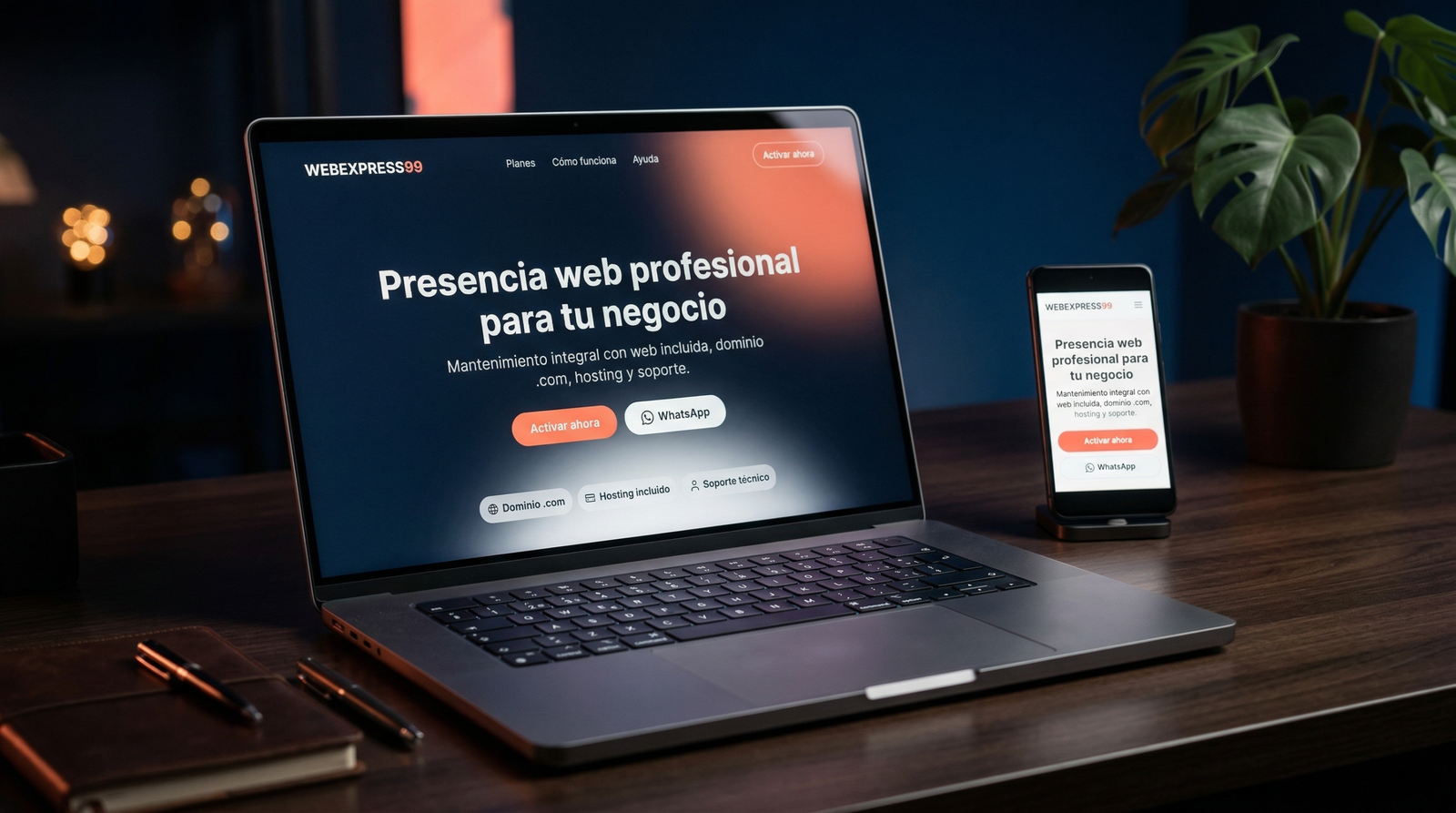 WebExpress99: mantenimiento web integral con web incluida para negocios
